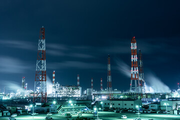 鹿島工業地帯　工場夜景