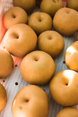 梨の収穫、8月・千葉県、日本