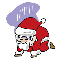 落ち込む　がっかりする　サンタクロース