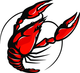 Illustration of Red Hot Crayfish (crawfish) 