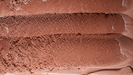 Texture ice cream chocolate, Top view Food concept, Blank for design..