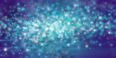 Fototapeta na wymiar white circle on blue blur abstract background. bokeh Christmas blurred beautiful shiny Christmas lights