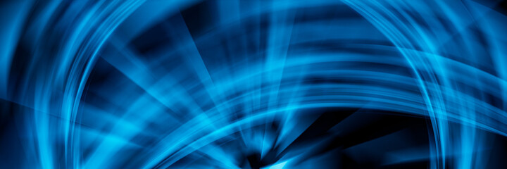 Obraz premium Blurred Lights on blue gradient abstract background high light in middle design for presentation. light blue gradient background / blue radial gradient effect wallpaper