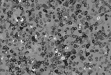 Dark Silver, Gray vector template with circles.