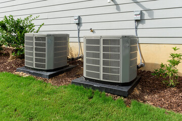 AC units connected to the residential house