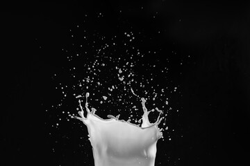 Milk or white liquid splash