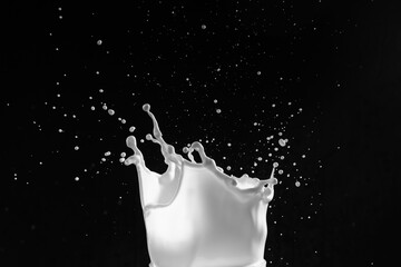 Milk or white liquid splash