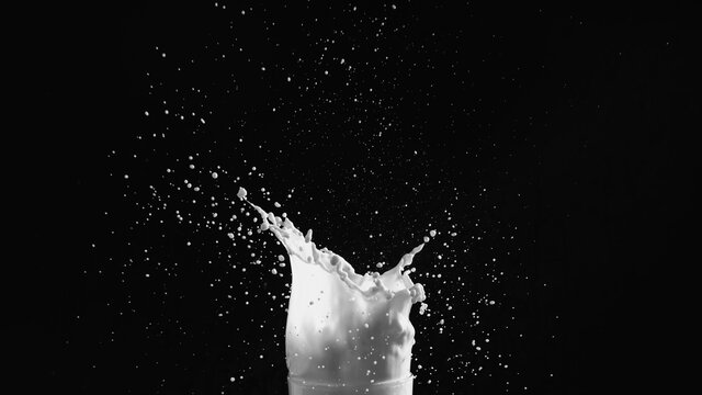 Milk or white liquid splash