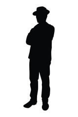 Spy man silhouette vector