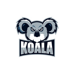 Koala E Sport Gaming Logo. Koala vector illustration.