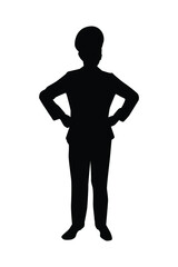 Security guard silhouette vector