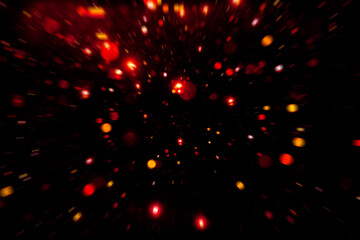 red bokeh on black background