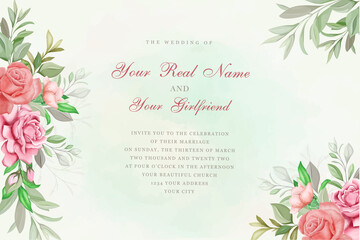 Elegant watercolor wedding invitation background