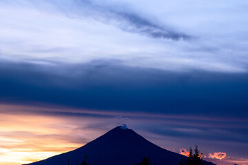 Atardecer en el Popocatépetl