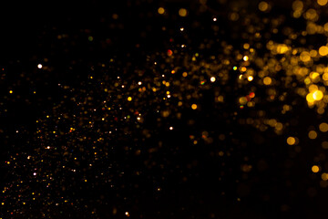 Gold bokeh of lights