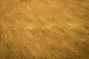 Fototapeta premium Gold wall treated with textured Rough plaster