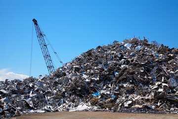 リサイクルされる鉄屑
