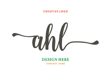 pharmacy logo AHL letter is simple, easy to understand and authoritative