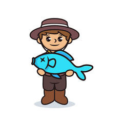 Boy with fisherman brown costume design
