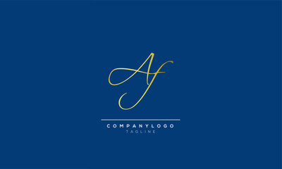 AF Abstract initial monogram letter alphabet logo design