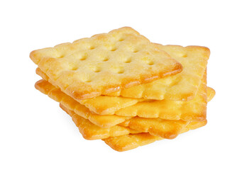 Crackers isolated on over white background