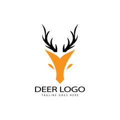 hipster vintage deer elk logo icon vector in trendy style illustration.