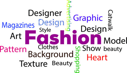 Fashion word cloud, creative business concept
