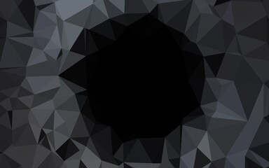 Dark Black vector low poly texture. Colorful illustration in abstract style with gradient. New texture for your design.