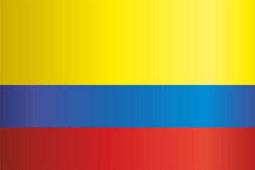 Fototapeta premium Flag of Colombia. Republic of Colombia. Bright, colorful vector illustration