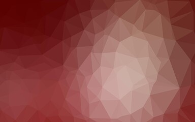 Light Red vector polygon abstract backdrop. Shining illustration, which consist of triangles. Triangular pattern for your business design.