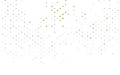 Light Green vector pattern with spheres. Blurred bubbles on abstract background with colorful gradient. Pattern of water, rain drops.