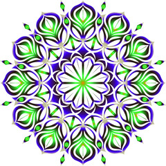 Mandala. Vector Ethnic Oriental Circle Ornament. 