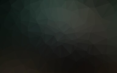 Obraz premium Dark Green vector polygonal background. An elegant bright illustration with gradient. Triangular pattern for your business design.