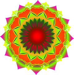 vector colored mandala design,vector illustration.