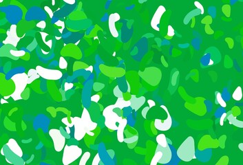 Light Blue, Green vector background with abstract forms.