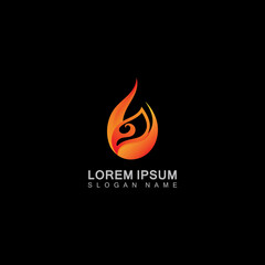 Vector Fire Flame element Illustration Logo, template creative symbol business