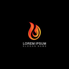 Vector Fire Flame element Illustration Logo, template creative symbol business