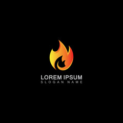 Vector Fire Flame element Illustration Logo, template creative symbol business