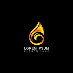 Vector Fire Flame element Illustration Logo, template creative symbol business