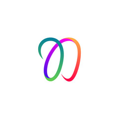 colorful tooth and letter N logo design