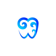 dental care with wave and air logo design