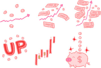 POP Illustration showing a stock price surge set