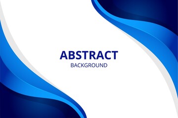 Elegant abstract background with blue wave flow shape