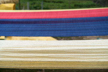 Colorful fabrics made of pure natural silk