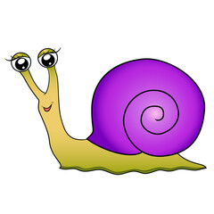 smiling snail with big eyes