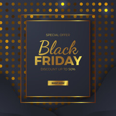 elegant golden dot texture for black friday sale offer banner template