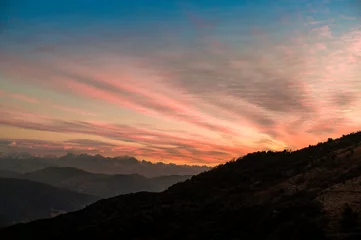 Foto op Canvas Sandakphu sunrise. Sandakphu or (3665 m  11,930 ft) is the highest point of the Singalila Ridge in Nepal on the West Bengal-Nepal border © shekhar