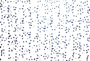 Light BLUE vector backdrop with lines, circles, rhombus.