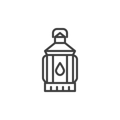 Lantern lamp line icon. linear style sign for mobile concept and web design. Lantern light outline vector icon. Symbol, logo illustration. Vector graphics