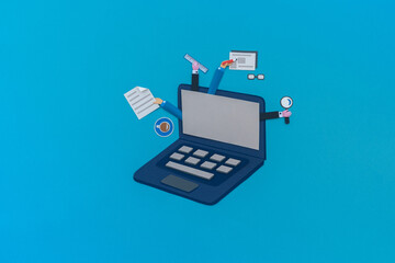 Creative business. Work study from home. Paper craft